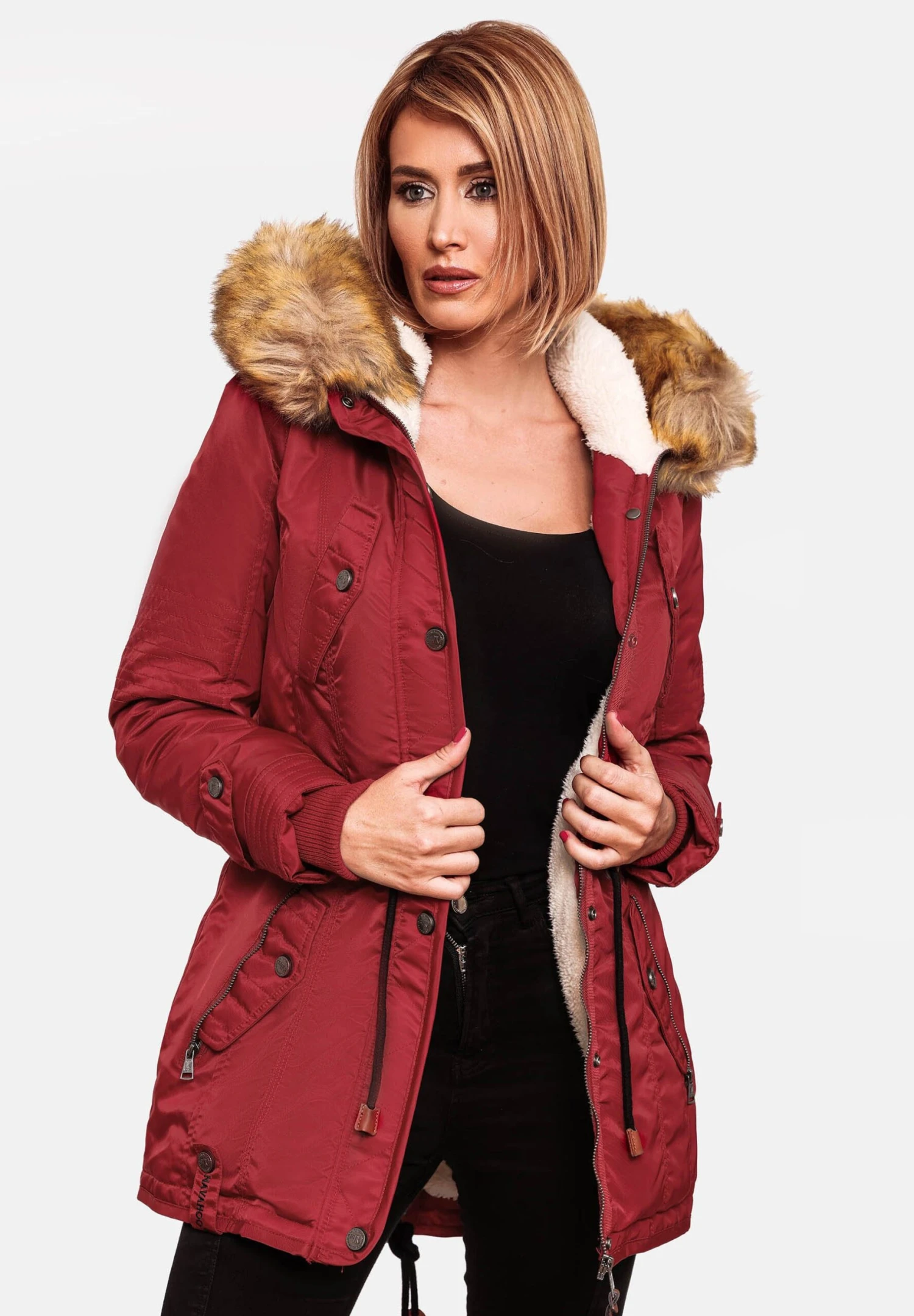 Navahoo La Viva - Abrigo De Invierno - Blood Red 6 Navahoo La Viva - Abrigo De Invierno - Blood Red - Imagen 4