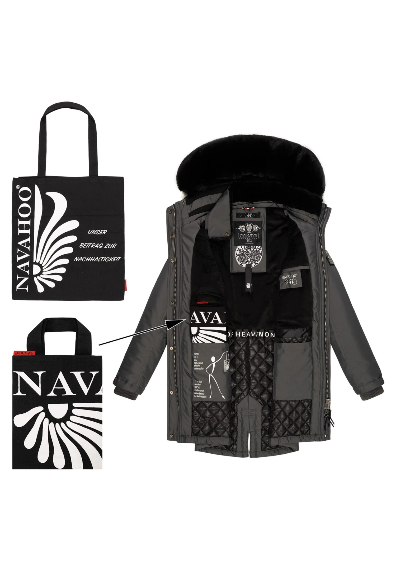 Navahoo Tiniis - Abrigo De Invierno - Dark Grey 6 Navahoo Tiniis - Abrigo De Invierno - Dark Grey - Imagen 4