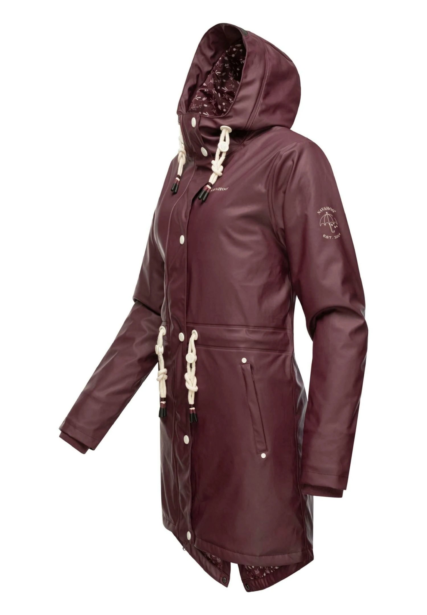 Navahoo Flower Of Ocean - Parka - Dark Red Melange 4 Navahoo Flower Of Ocean - Parka - Dark Red Melange - Imagen 2