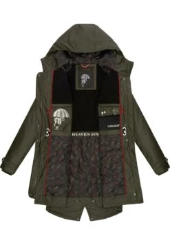 Navahoo Rainy Flower - Parka - Dark Olive -Ropa 216ada32bfeb4dda8c8fecf82f5cc0e4