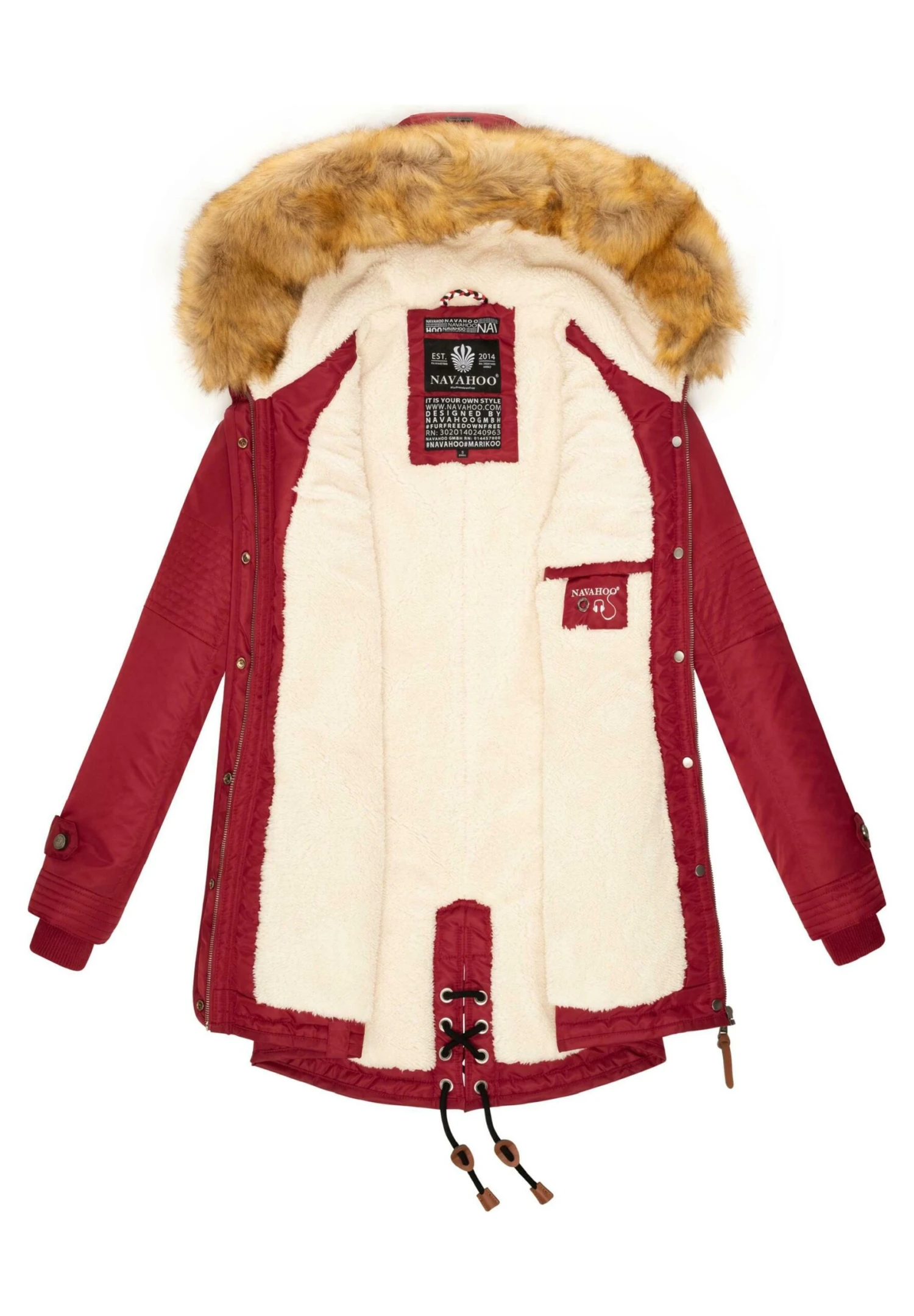 Navahoo La Viva - Abrigo De Invierno - Blood Red 9 Navahoo La Viva - Abrigo De Invierno - Blood Red - Imagen 7