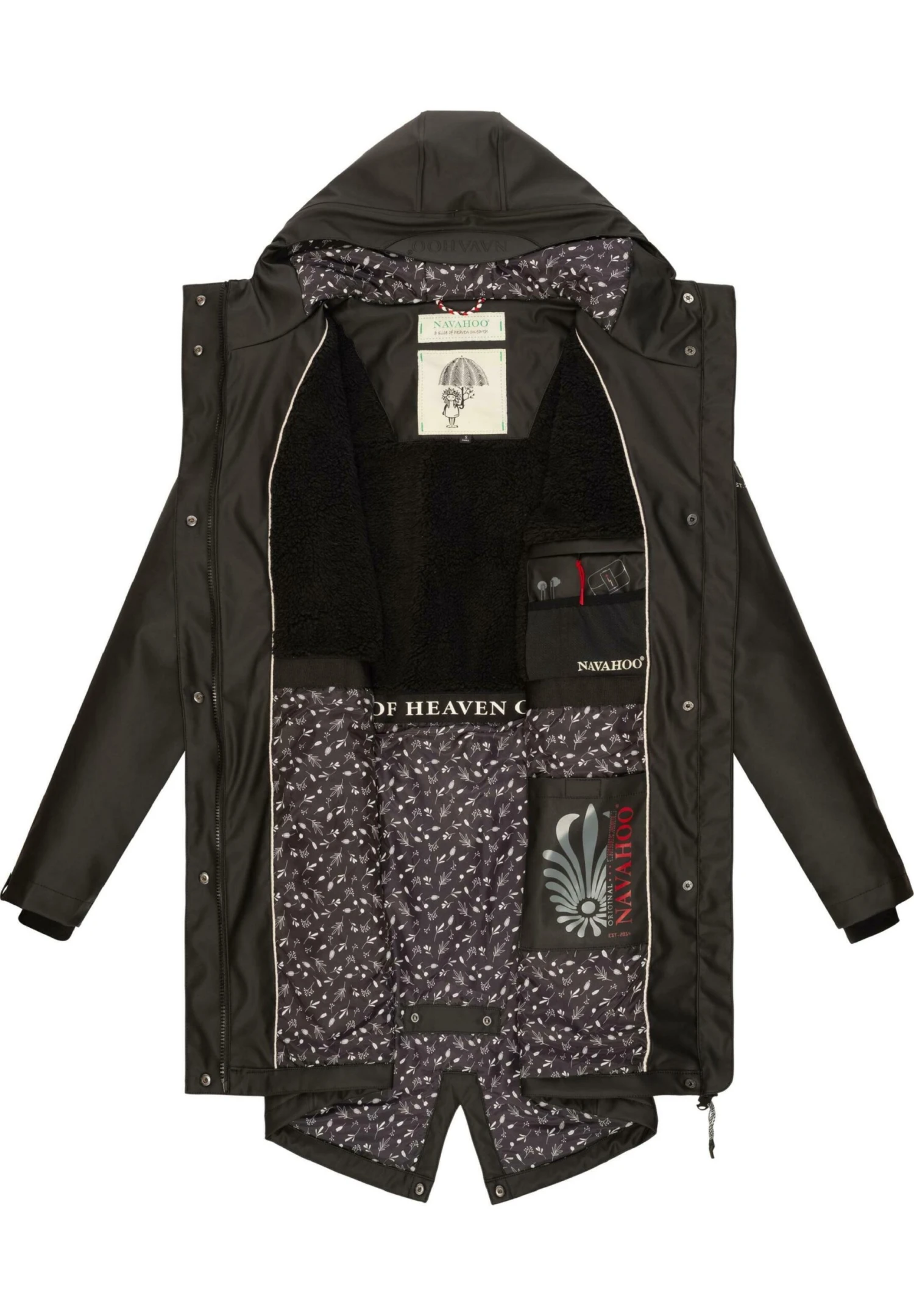 Navahoo Flower Of Ocean - Parka - Black 6 Navahoo Flower Of Ocean - Parka - Black - Imagen 4