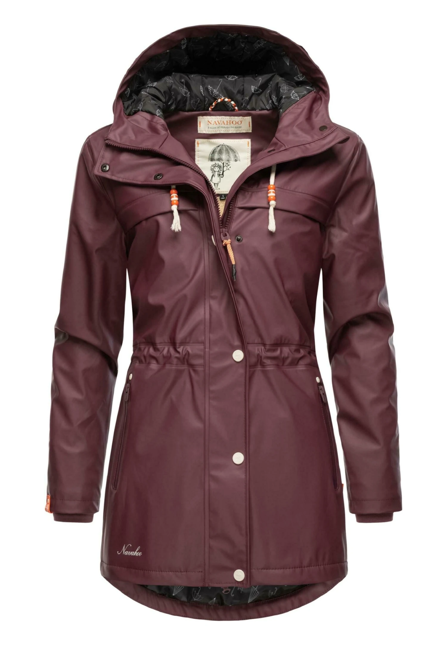 Navahoo Rainy Forest - Impermeable - Dark Red Melange 7 Navahoo Rainy Forest - Impermeable - Dark Red Melange - Imagen 5