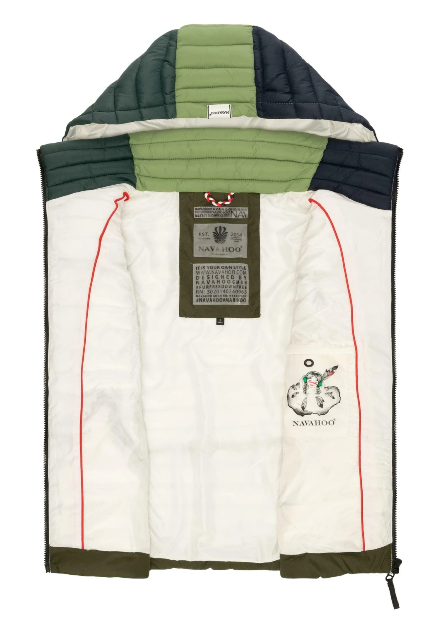 Navahoo Shadaa - Chaleco - Multicolour Green Forrest 6 Navahoo Shadaa - Chaleco - Multicolour Green Forrest - Imagen 4