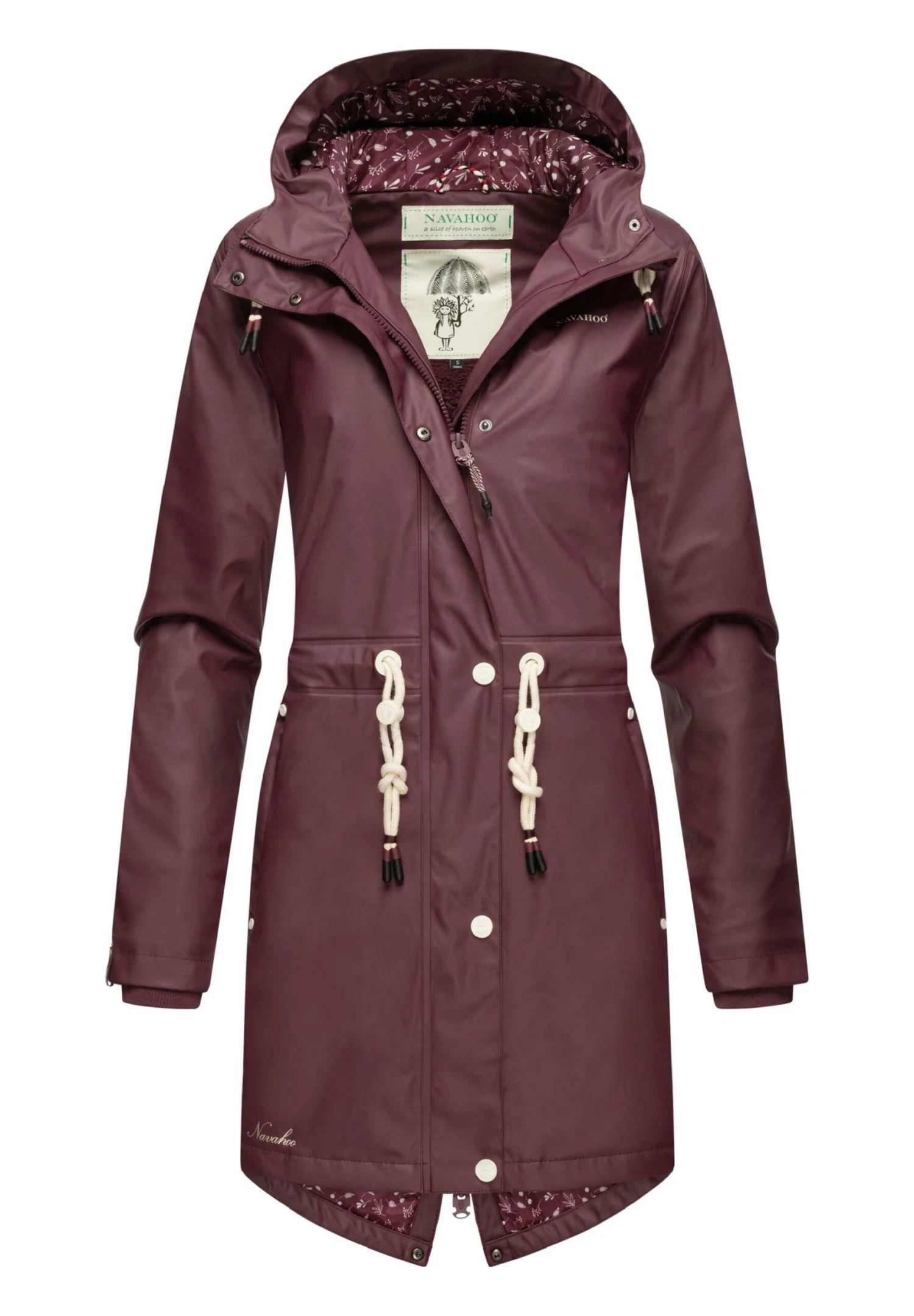 Navahoo Flower Of Ocean - Parka - Dark Red Melange 7 Navahoo Flower Of Ocean - Parka - Dark Red Melange - Imagen 5