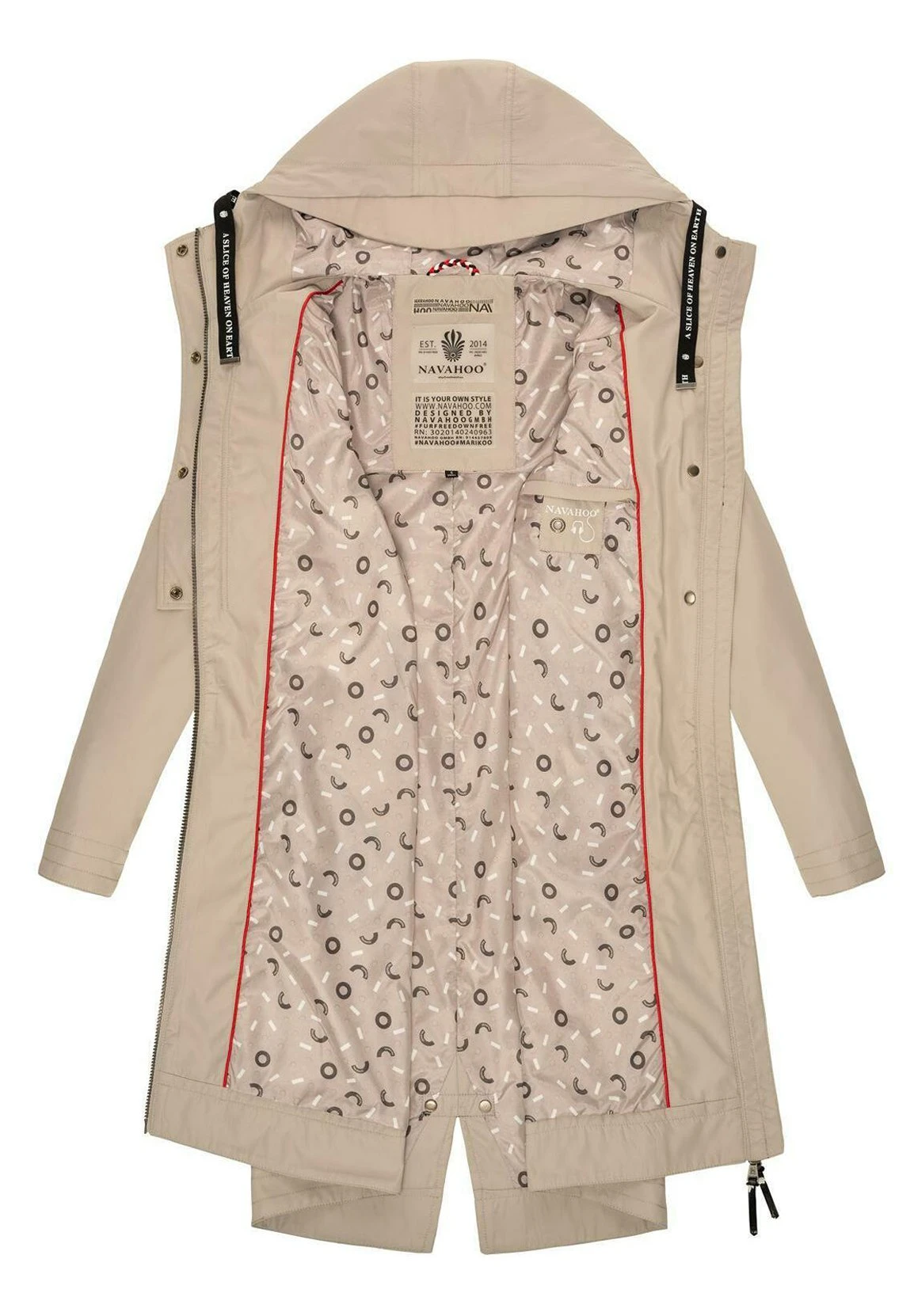 Navahoo Josinaa - Parka - Light Grey Melange 6 Navahoo Josinaa - Parka - Light Grey Melange - Imagen 4